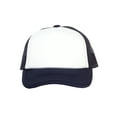 thumbnail image 2 of Youth Girls Boys Trucker Cap  - Snapback Kids Baseball Hat White/Navy, 2 of 4