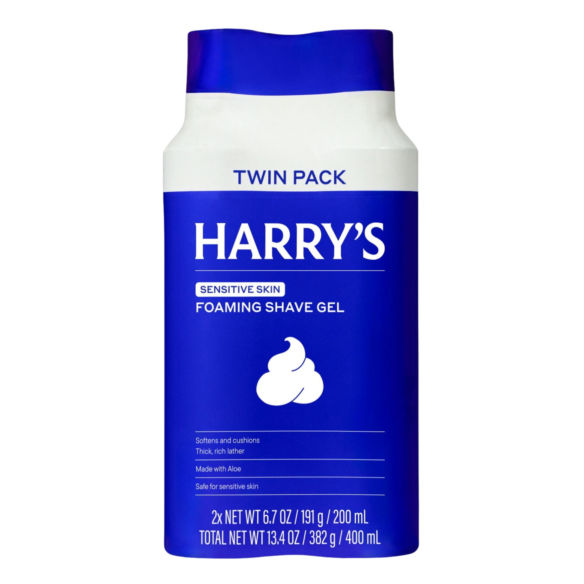 Harry's Men's Foaming Shave Gel with Aloe, 6.7 oz, 2 Pack
