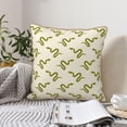 thumbnail image 4 of KLL Green Snake Decorative Throw Pillow Covers Velvet Soft for Couch Sofa Bedroom Living Room Outdoor (No pillow core)- 18"x18", 4 of 5