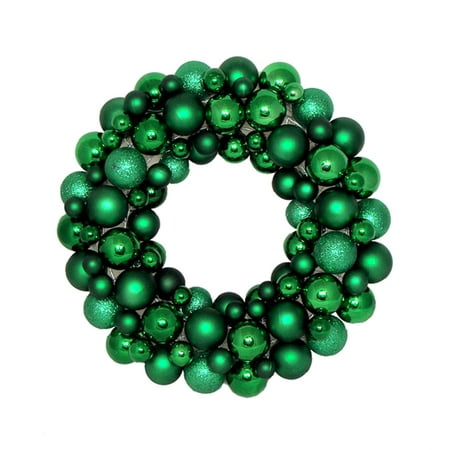 Download 16" Xmas Green Shatterproof Christmas Ball Ornament Wreath ...