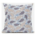 thumbnail image 1 of Paisley on Abstract Throw Fabric Pillow in Pink Light Blue 16x16, 1 of 6