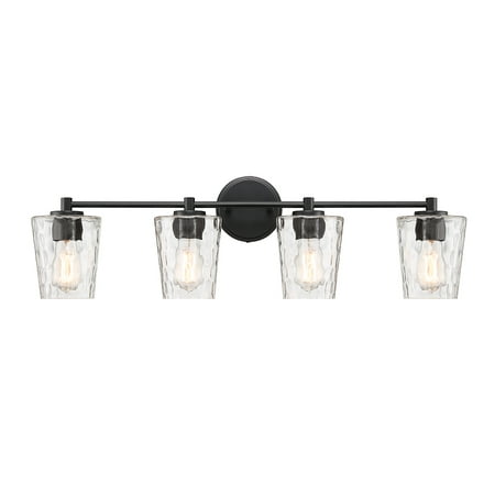 

Ballas 4 Light Bathroom Vanity Light in Matte Black