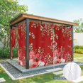 thumbnail image 6 of Outdoor Curtains for Patio Waterproof, Love Heart Valentines Day Outdoor Privacy Panels Grommet, Botanical Eucalyptus Red Blackout Outside Curtains for Porch/Cabana/Pergola/Gazebo 54"x95", 2 Panels, 6 of 8