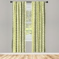 thumbnail image 3 of Ambesonne Dog Lover Curtains, Vertical Foot Print, Pair of 28"x84", Yellow Green Pale Yellow, 3 of 5