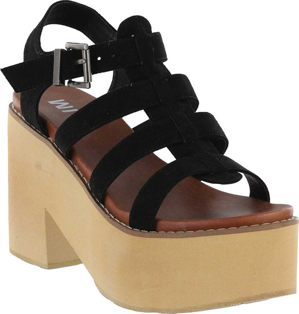 BLACK ASSORTED SIZE NEW MIA WOMEN'S STRAPPY WEDGE SANDAL COLOR 