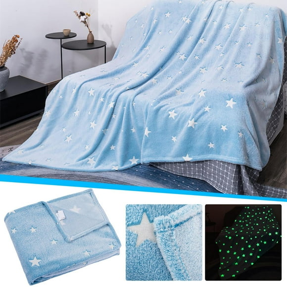 EGNMCR Queen Sheet Flannel Blanket Luminous Blanket Small Star Luminous Blanket Luminous blanket