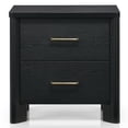 thumbnail image 3 of Furniture of America Gracie Modern Wood 2-Drawer Kids Nightstand with USB Ports, Black, 3 of 13