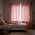 thumbnail image 6 of Hollow‑Out Stars Blackout Curtains, Double Layer Star Cut Out Window Drapes, 1 Panel 39.37" X 78.74" For Bedroom Living Room, 6 of 7