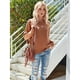 thumbnail image 4 of Suéteres de Mujer, Blusas de Larga, Cuello Redondo, Suéteres de Punto, Moda de Otoño, Ropa Informal Elegante y Básica Marrón L, 4 of 9