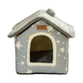 thumbnail image 1 of Cama para gatos Casa para gatos Acogedora repetición Lavable, extraíble, Perrera para dormir semicerrada Gris, 1 of 8