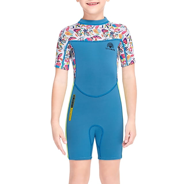 NUEVO ESTILO NIÑOS HETSUITS TRAJE DE BURGING DE AFERIOR APROVECCIONADO 2,5 mm Traje de baño completo para el buceo para jóvenes Snorkeling Surfing Natación Blue S Inevent OD003674-06