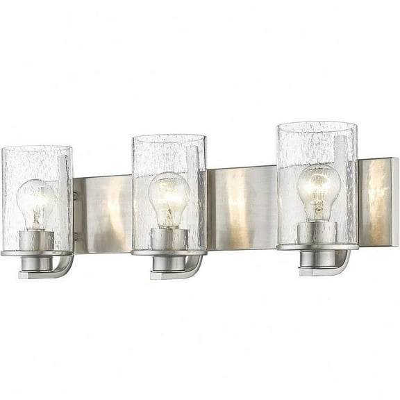 3 Light Vanity Light Fixture in Transitional Style-7.25 inches Tall and 23 inches Wide-Brushed Nickel Finish Bailey Street Home 372-Bel-4652146