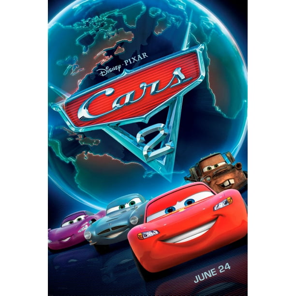 Cars 2 Movie Poster 24x36 Art Poster 24x36 Unframed, Age Adults, Rectangle Best Posters