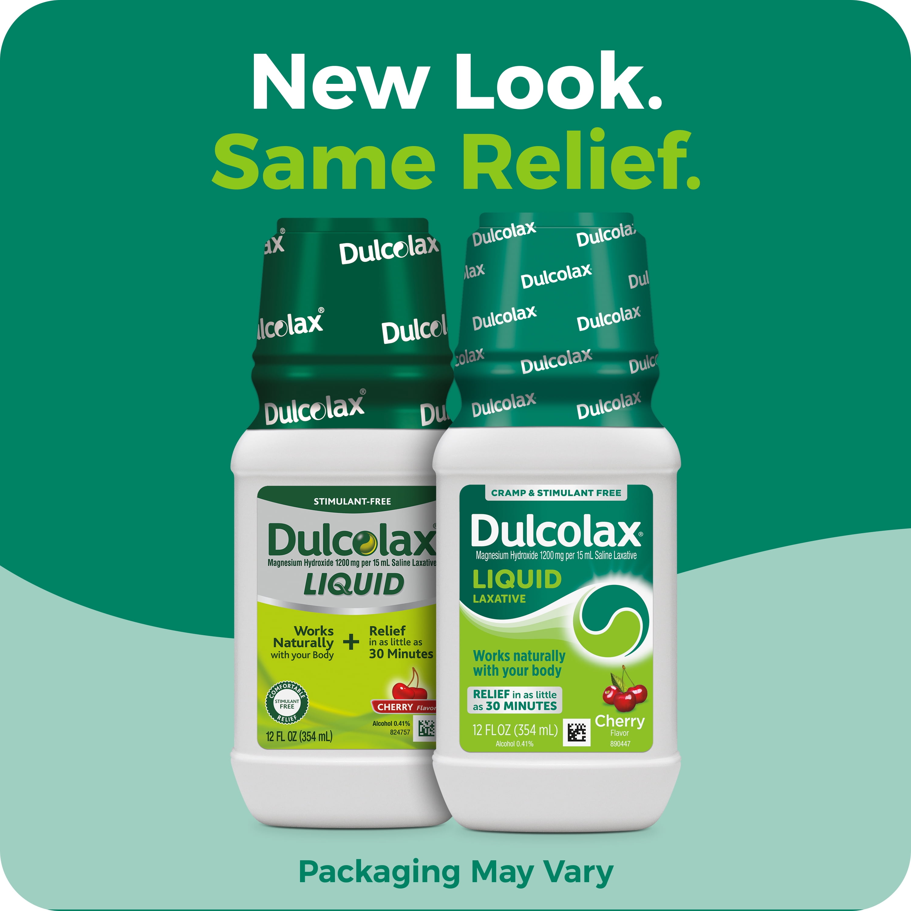 (3 pack) Dulcolax Saline Laxative Liquid, Fast & Gentle Constipation Relief, Natural Laxatives, Softens Stool, Cherry Flavor, Magnesium Hydroxide 1200 mg, 12 fl. oz.