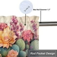 thumbnail image 5 of Cactus Kitchen Window Curtain Valance Succulent Southwest Plant Tropical Desert Window Treatment for Living Room Bedroom Bathroom 54 by 18 in, 1 Panel, 5 of 6