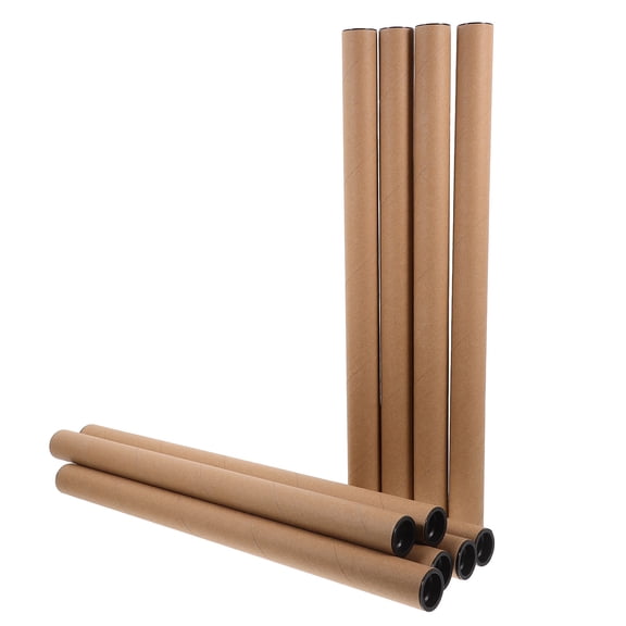 Beaupretty 10Pcs Brown Mailing Tubes for Poster Holding and Secure Artwork Shipping