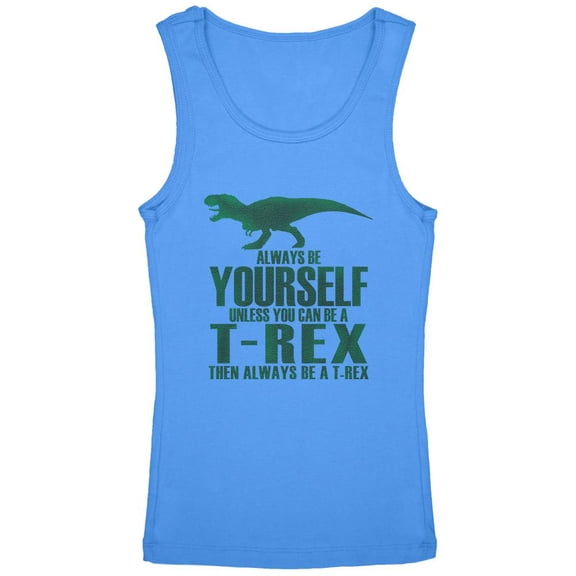 Jurassic Always Be Yourself T-Rex Youth Girls Tank Top Carolina Blue YSM