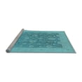 thumbnail image 2 of Ahgly Company Machine Washable Indoor Square Oriental Light Blue Traditional Area Rugs, 3' Square, 2 of 4