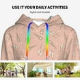 thumbnail image 4 of Wukai New Year'S Eve Party Print Womens Hoodies Fleece Sweatshirts Long Sleeve Sweaters Pullover Fall Outfits Winter Clothes-Small, 4 of 7