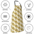 thumbnail image 6 of Bingfone Cartoon Honey Pot Bee Sunflower Apron Gifts For Men, Women Professional Grade Chef Apron for Kitchen,BBQ & Grill, 6 of 8
