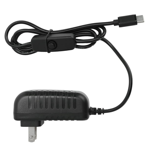 Adaptador de Potencia Tipo-C, Fuente de Alimentacia de 100-240V 5V 3A para 4B 1 Cable de metro Para El Adaptador de Potencia del Cargador