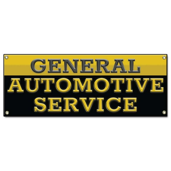 General Automotive Service | 48" X 120" Banner | Heavy Duty 13oz. Outdoor Vinyl Single Sided With Grommets | Made in The USA