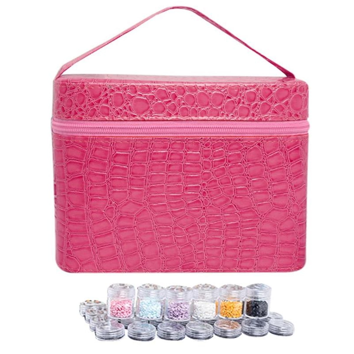 84 Grids PU Leather Diamond Painting Accessory Bottles Case Storage Box