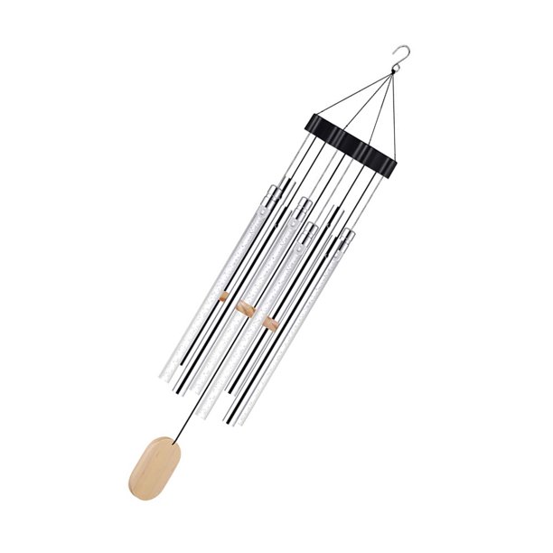 Cateissary Lámpara Solar, carillón de viento, adorno de iluminación para el hogar, patio trasero, balcón, colgante, campanas de tubo, adornos, Jardín y Patio patrón de burbujas Cateissary HA007929-05B