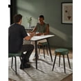 thumbnail image 3 of EKHO Collection - Dining Chairs Stools Set of 2, Upholstered Kitchen Stools, Vanity Stools, Synthetic Leather with Stitching, Forest Green, 3 of 7