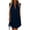 Navy(Womens Dresses), variant on Womens Sleeveless V Neck Mini Dress Side Drawstring Casual Collar Shift Dress Summer Beach Tunic Dress Loose Fit