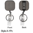 thumbnail image 1 of Retractable Badge Reel Metal Key Ring Clip Extendable ID Card Holder for Office School and Events, 1 of 7