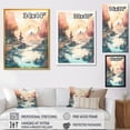 thumbnail image 4 of Designart "Colored Mountains And River I" Landscape Mountains River Wall Art For Bathroom, 4 of 5