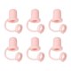 thumbnail image 1 of Tapa de funda para pajitas de 6 piezas, tapa de silicona rosa para pajitas de 8-10mm OD, tapas de pajitas reutilizables a prueba de polvo, 1 of 7