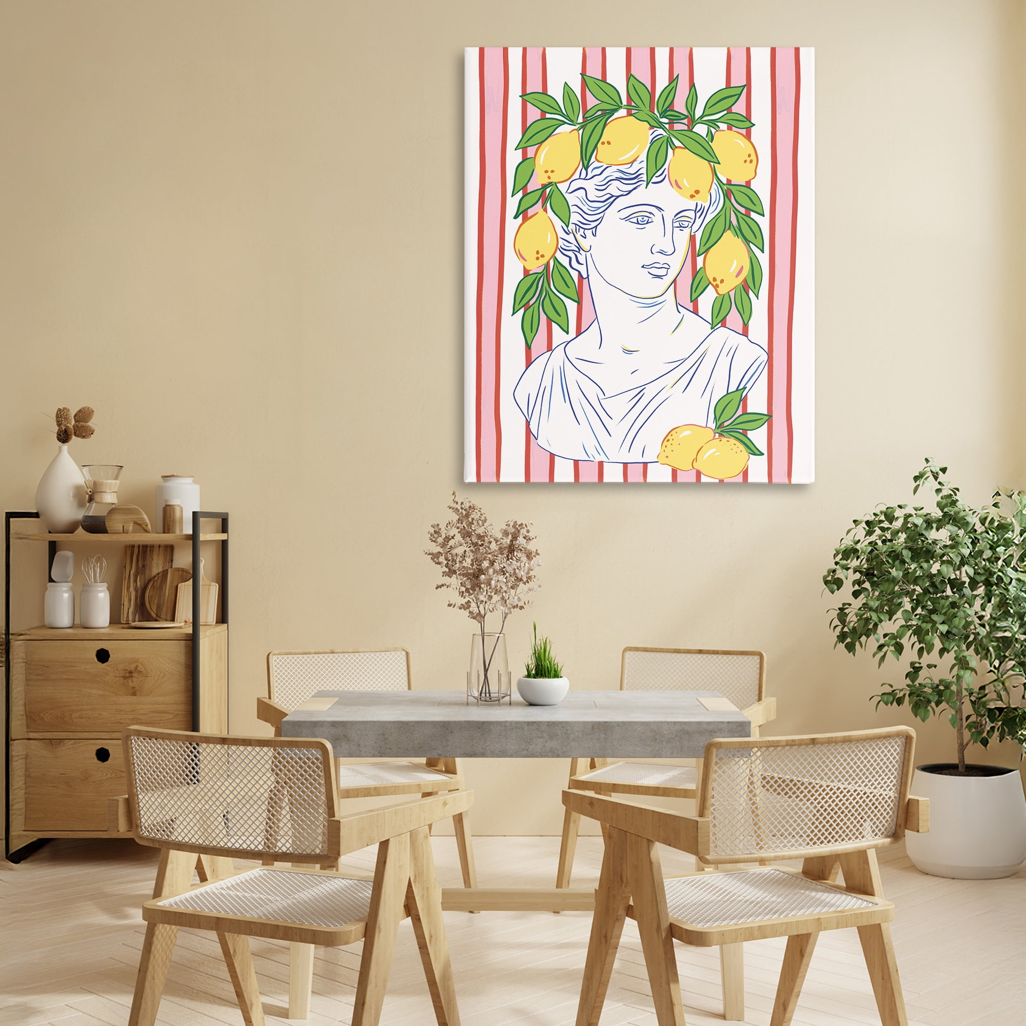 Stupell Industries La Limona Sculpture Face Canvas Wall Art, design by Radhika Modi