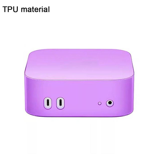 Étui en Silicone pour apple mini M4, Housse de Protection Ronde, Housse Mate Douce et Antichoc