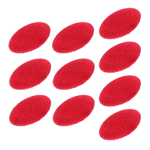 CIMAXIC 10Pcs Smooth Color Buttons Round Red Bag Fabric Buttons for Clothing