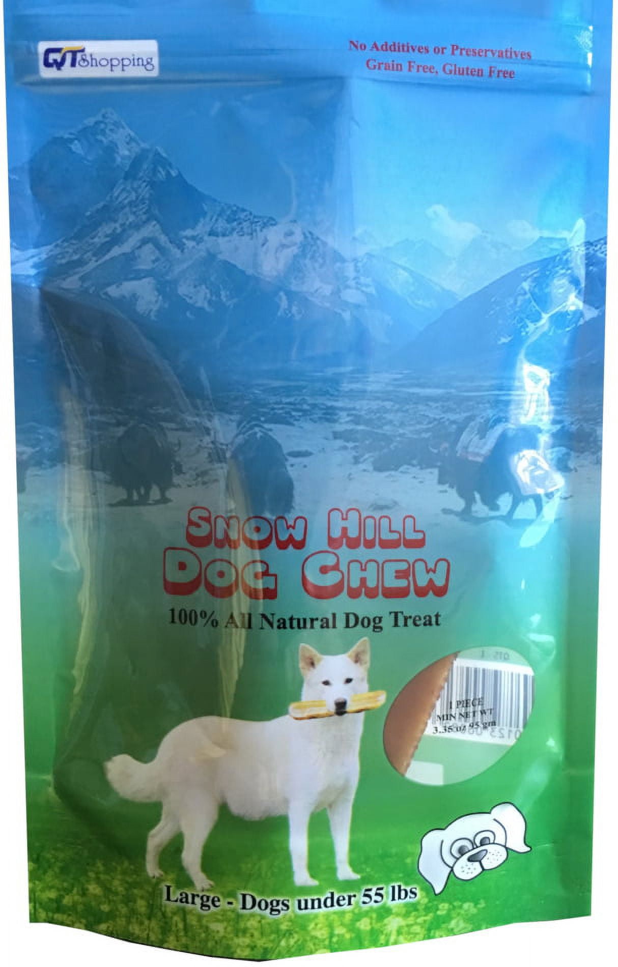 Snow Hill Dog Chews Himalayan Gold Yak Dog Large Treats 2P - Grade A Quality, Natural, Healthy & Safe for Dogs, Odorless, Snack for Dogs, Keeps Dogs Busy Enjoying, Indoors & Outdoor Use-2 Bulk Pack