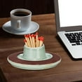 thumbnail image 3 of GUOOL Match Holder Bucket Storage Jar Bathroom, Decorative Kitchen Ceramic for Desktop A, 3 of 7