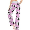 thumbnail image 5 of FREEAMG Women Pajama Pants Lounge Pants Long Stretch Comfy Sleepwear Pink Panda Cute, 5 of 7