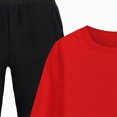 thumbnail image 4 of Gibobby Girls Outfits 2 Piece Crew Neck Short Sleeve Patchwork Tops And Skirts Set Breathable Sprotswear Summer Girls Clothes Set(8-10 Years,Red), 4 of 6