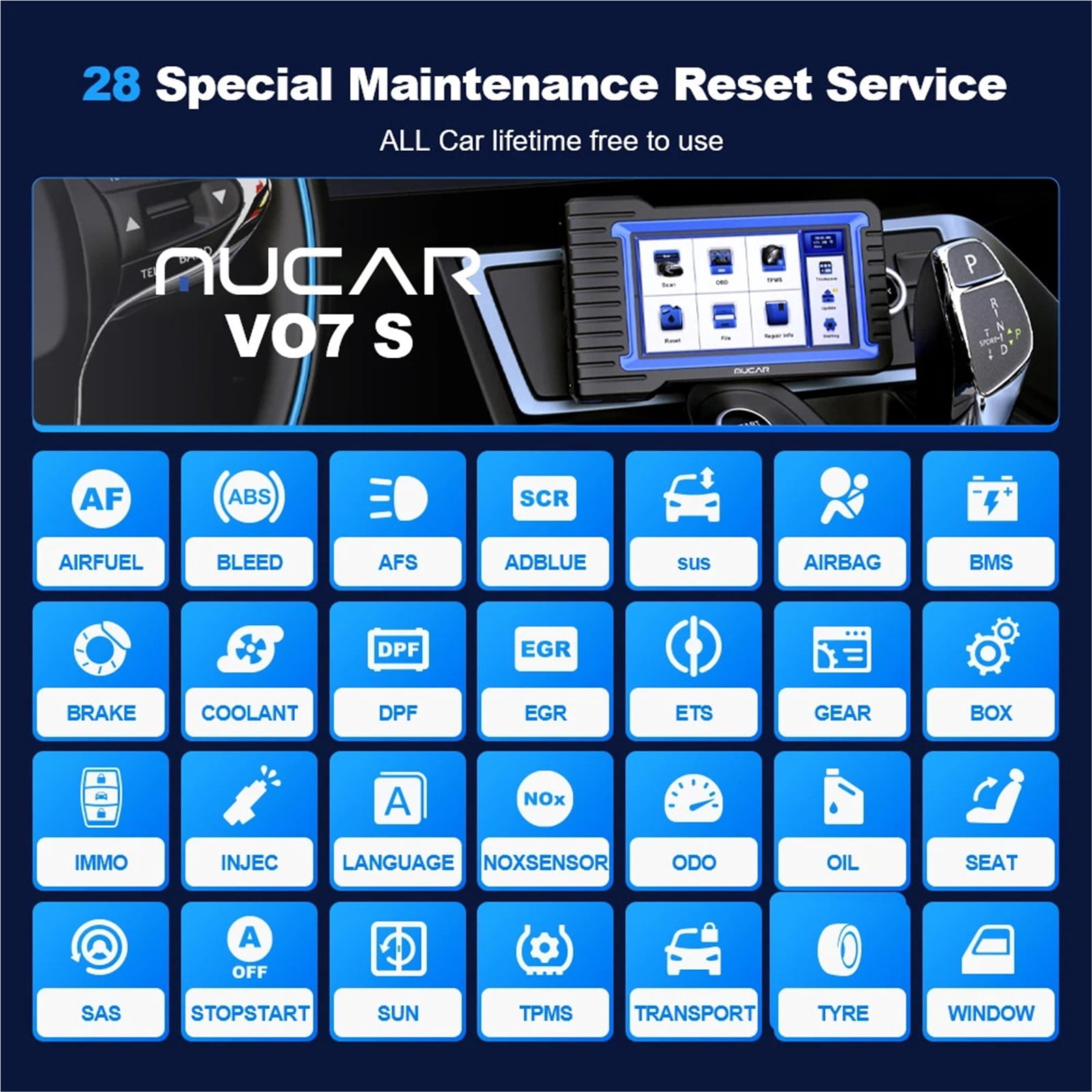 Professional Scan Tool Bi-Directional Control ECU Coding Auto Car Diagnostic Tool Full System OBD2 Scanner