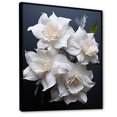 thumbnail image 2 of Designart "Pure White Daffodils" Daffodils Floater Framed Wall Decor, 2 of 5