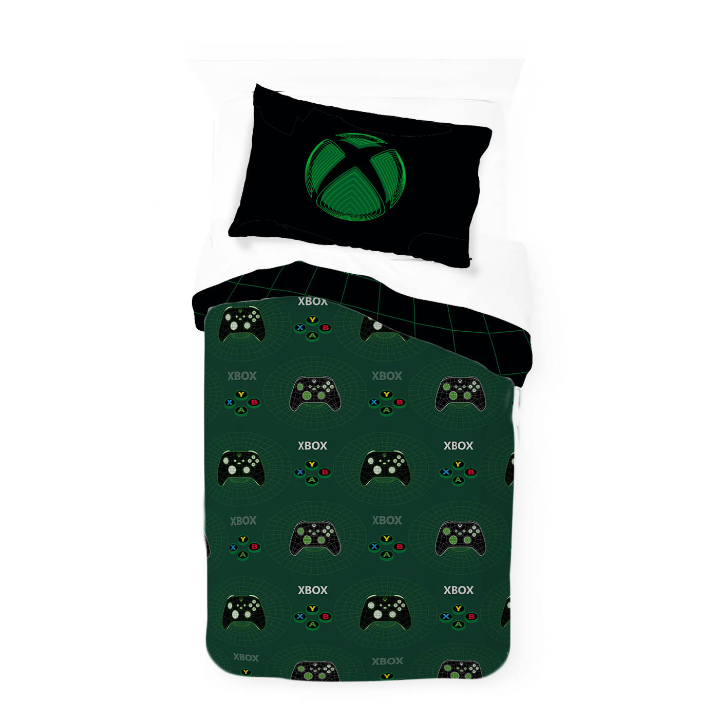 XBOX Kids 2-Piece Black Reversible Comforter and Pillowcase Bedding Set, Twin/Full