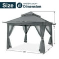 thumbnail image 2 of MASTERCANOPY 13 x 13ft Pop-up Gazebo Outdoor Canopy Tent with Mesh Walls, Dark Gray, 2 of 7