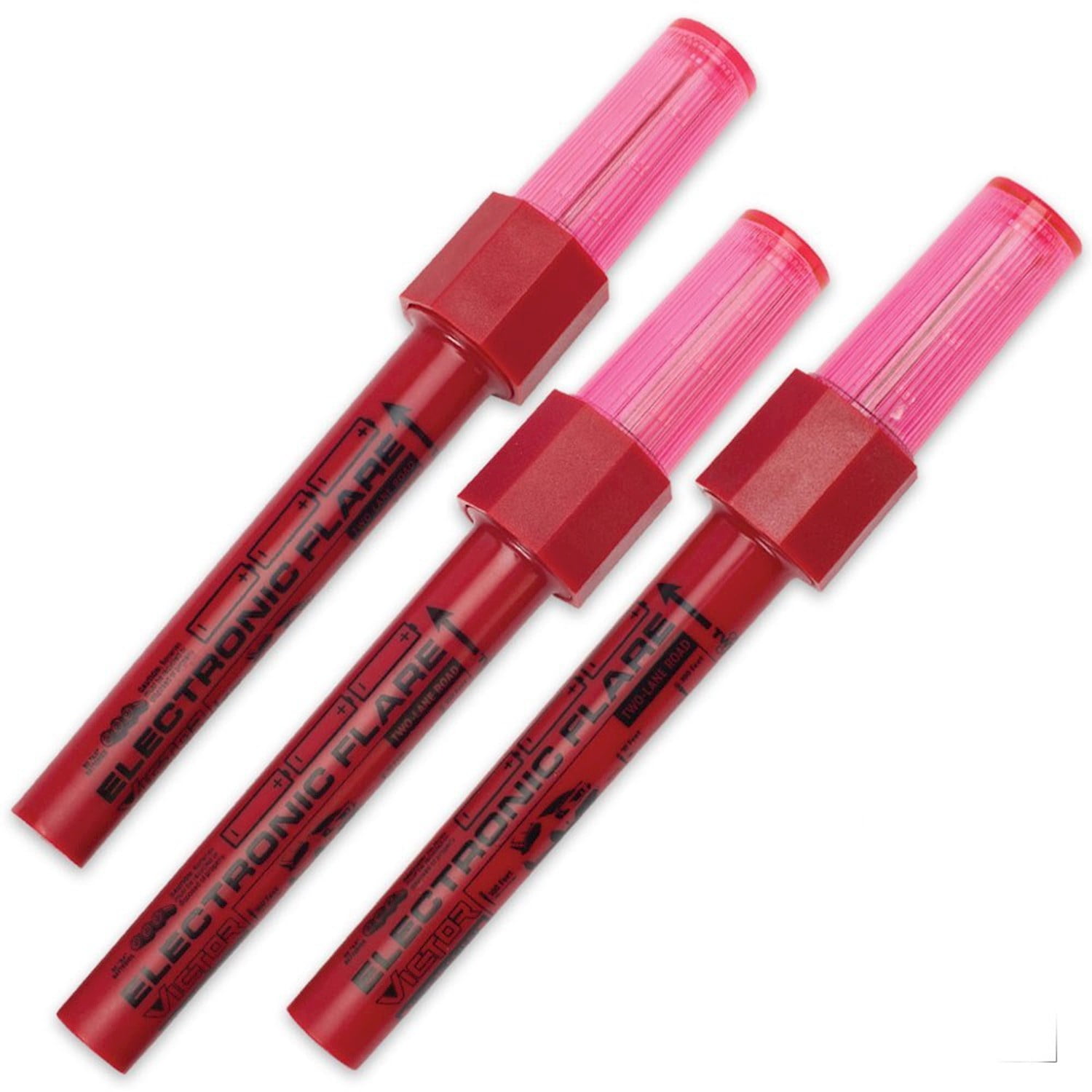 LED ELECTRONIC ROAD FLARES 3PK