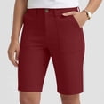 thumbnail image 5 of Bermuda Golf Shorts For Women Quick Dry Active Shorts Knee Length High Waisted Elastic Short Pant Baggy Relaxed Fit Lounge Breathable Sweat-Pant - (Above Knee-Length Style), 5 of 8