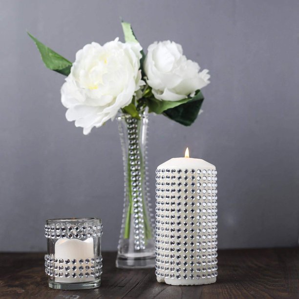 21” X 11” Silver Diamond Self Adhesive Rhinestone Sheets Rhinestone Stickers