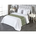 thumbnail image 3 of Jungle Bed Runner, Ivy Branches with Leaves Intertangled Complex Botanical Artwork, Decorative Accent Bedding Scarf for Hotels Homes & Guest Rooms, Queen, Pale Green and Hunter Green, by Ambesonne, 3 of 3