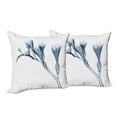 thumbnail image 6 of Ambesonne Flower Throw Pillow Cover 2 Pack, Uv Style X-ray Plant Motif, 16", Teal White, 6 of 6