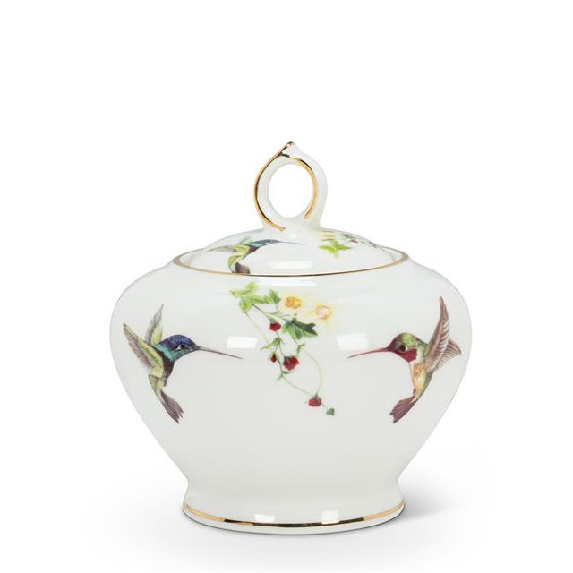 Abbott Collections AB-27-AMBROSIA-SUGAR Pot Couvert Colibri 4 Po, Blanc